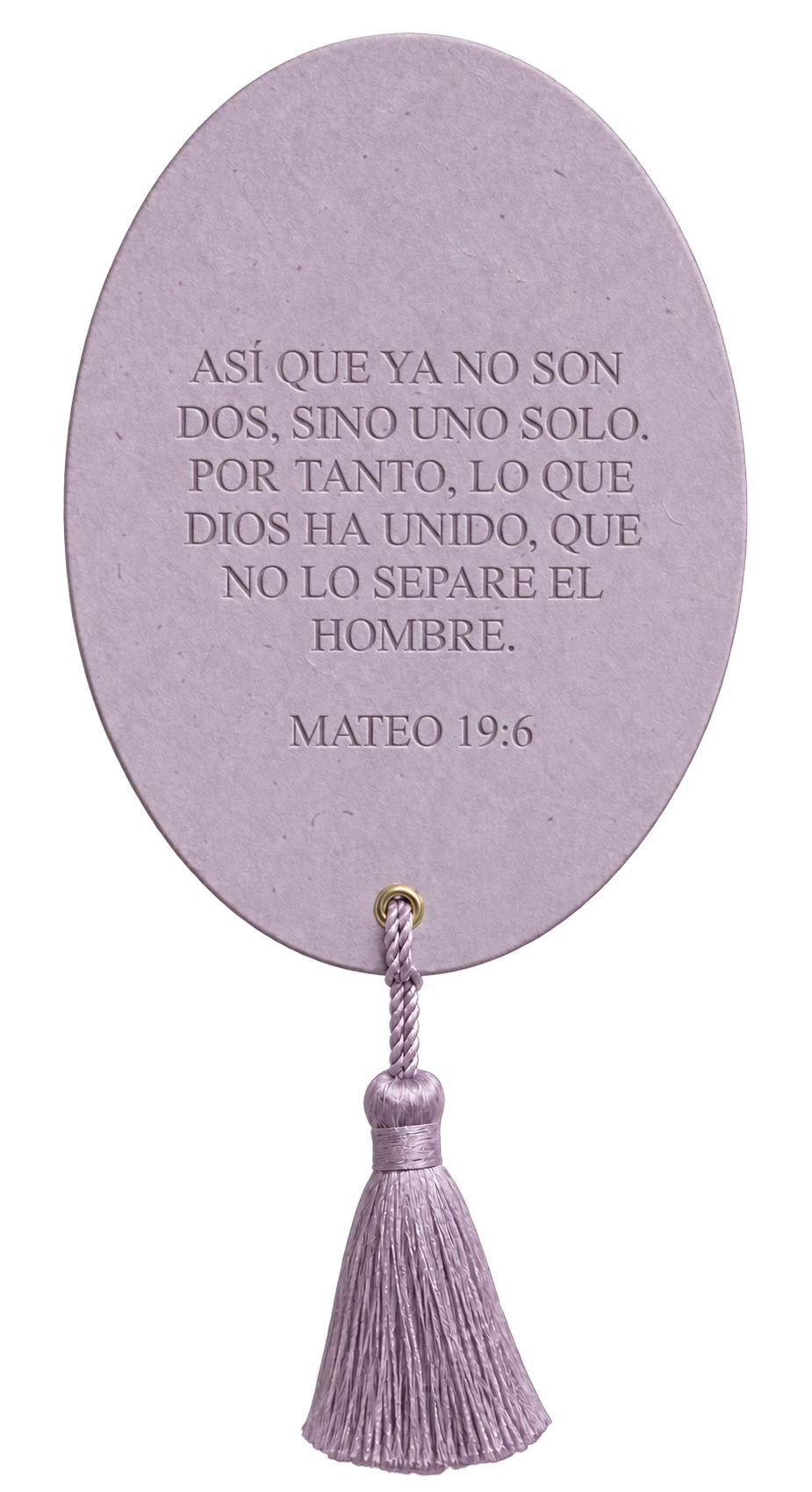 Así que ya no son dos, sino uno solo. Por tanto, lo que Dios ha unido, que no lo separe el hombre. Mateo 19:6.